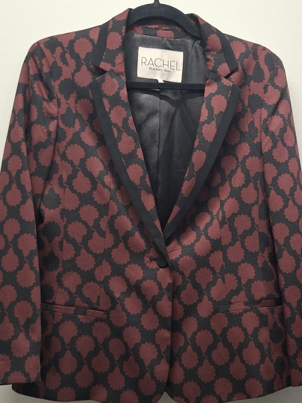 Rachel Roy Burgundy & Black Blazer